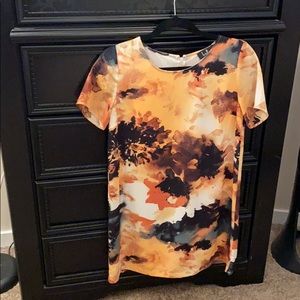 Camaraderie Orange Print Shift Dress